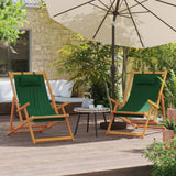 Vidaxl opklapbare stoelen, 2 stuks, groene stof