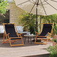 Vidaxl opklapbare stoelen, 2 stuks, zwarte stof