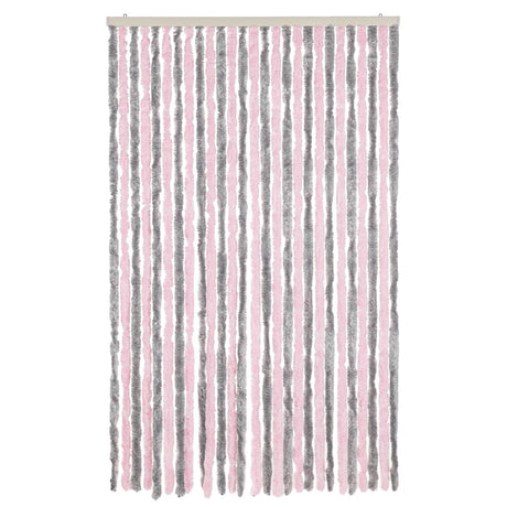 Zasłona przeciw owadom Vidaxx 118x220 cm szenilowo-srebrnoszara i różowa