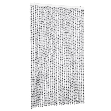 Zasłona muchowa Vidaxx 118x220 cm szenilowa jasnoszara i ciemnoszara
