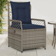 Vidaxl liggende tuinstoelen 2 stuks grijs polyrotan