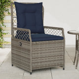 Vidaxl liggende tuinstoelen 2 stuks grijs polyrotan
