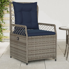 Vidaxl liggende tuinstoelen 2 stuks grijs polyrotan
