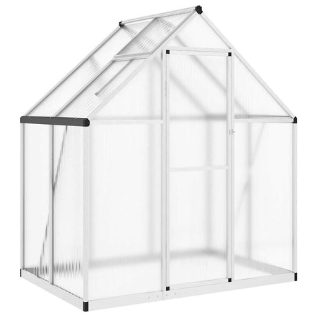 Szklarnia ogrodowa Vidaxxl z ramą podstawową 169x114x195 cm aluminiowa w kolorze srebrnym