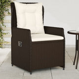 Vidaxl tuinstoelen 2 st verstelbaar poly rattan bruin