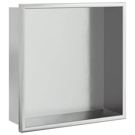 Wnęka prysznicowa Vidaxx 32x32x9 cm stal nierdzewna szczotkowana w kolorze srebrnym