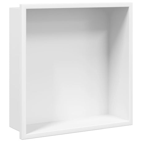 Wnęka prysznicowa Vidaxx 32x32x9 cm stal nierdzewna matowa biała