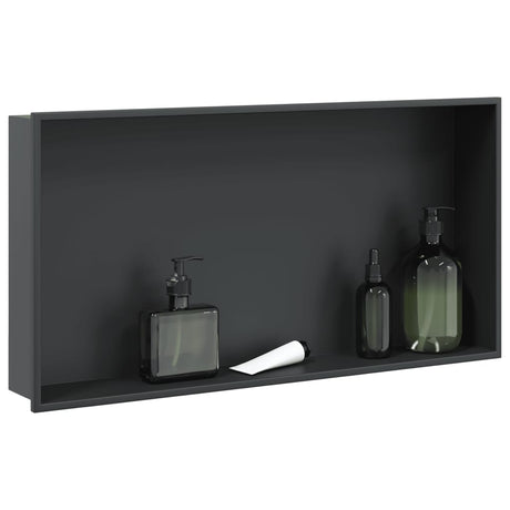 Wnęka prysznicowa Vidaxx 62x32x9 cm stal nierdzewna matowa czarna