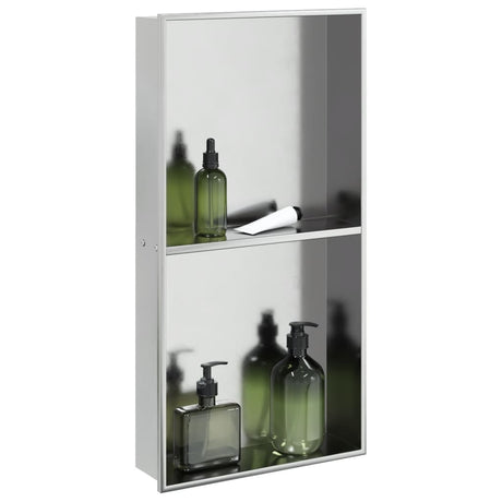 Wnęka prysznicowa Vidaxx 32x62x9 cm stal nierdzewna szczotkowana srebrna