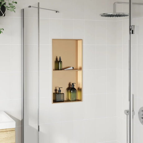 Wnęka prysznicowa Vidaxx 32x62x9 cm stal nierdzewna szczotkowana w kolorze złota