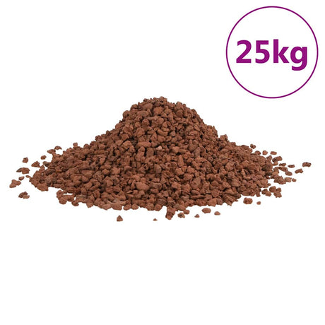 VidaXL kamienie lawowe 25 kg 5-8 mm czerwone