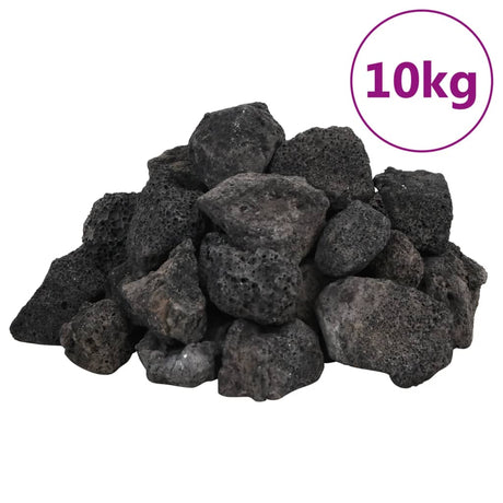 Kamienie lawowe VidaXL 10 kg 3-5 cm czarne