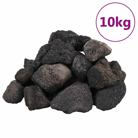 Kamienie lawowe VidaXL 10 kg 5-8 cm czarne