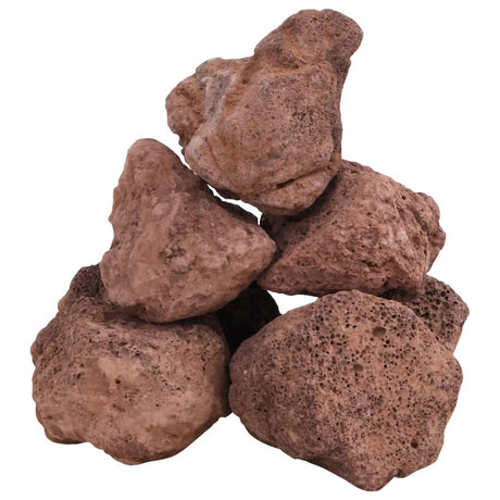 VidaXL kamienie lawowe 25 kg 10-30 cm czerwone