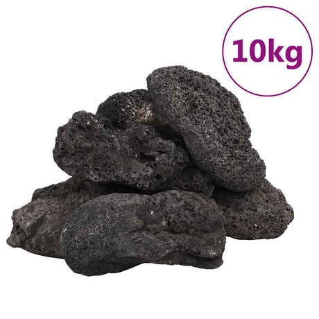 Kamienie lawowe VidaXL 10 kg 10-30 cm czarne