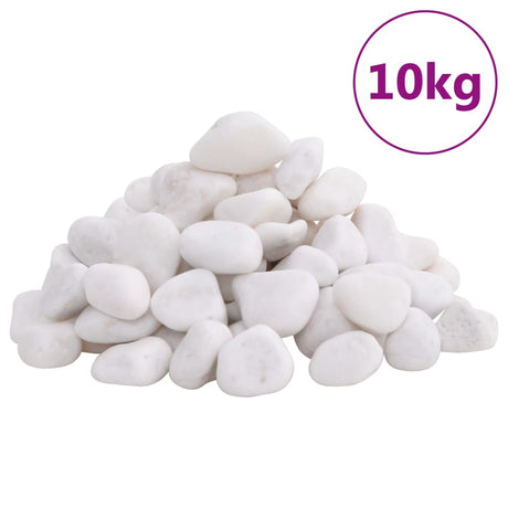 Kamyczki Vidaxl polerowane 2-5 cm 10 kg białe