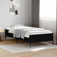 Vidaxl bedframe bewerkt hout en metaal zwart 90x190 cm