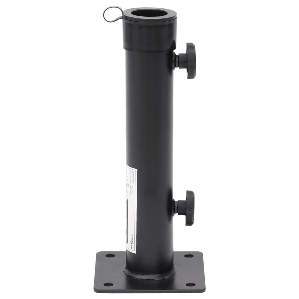 Vidaxl parasolvoet voor ø38 48 mm stok staal matzwart