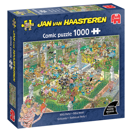 Jan van Haasteren – impreza przy grillu! - Puzzle składające się z 1000 elementów
