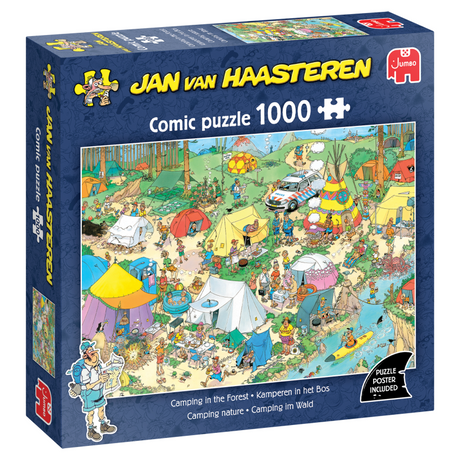 Puzzle Jumbo Jan van Haasteren - Kemping w lesie, 1000 elementów.