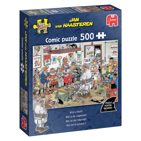 Puzzle Jumbo Jan van Haasteren - kto następny, 500 elementów.