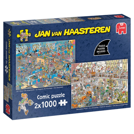 Puzzle Jumbo Jan van Haasteren - sklep z narzędziami i remont, 2x1000 elementów.