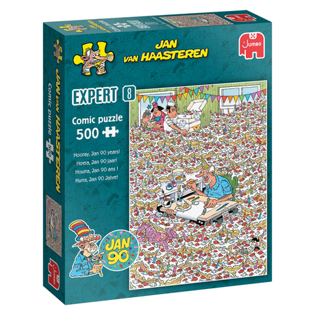 Jumbo puzzel 500 st. jvh expert 8 - hoera jan 90 jaar!