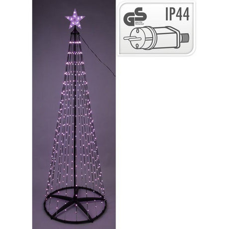 Overige merken rgb led kerstboom 154 led #039;s 150 cm zwart