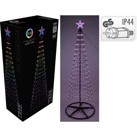 Overige merken rgb led kerstboom 550 led #039;s 300 cm zwart