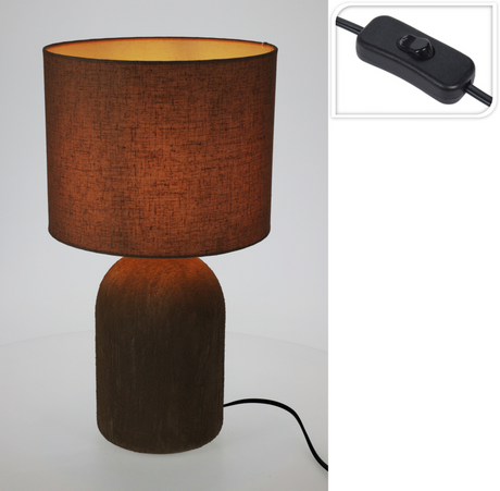 Lampa stołowa do stylizacji domu kamionka e14 wys. 46cm