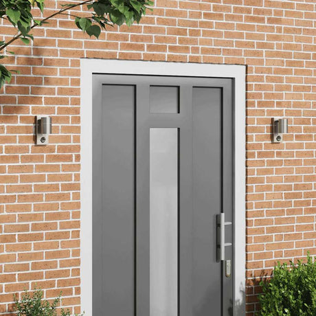 Kinkiet zewnętrzny Vidaxxl 2 szt. Srebrny 6,5 x 10,5 x 16 cm stal nierdzewna i szkło