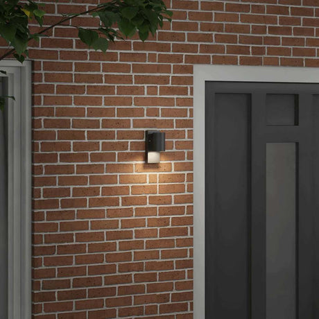 Kinkiet zewnętrzny Vidaxx czarny 6,5 x 10,5 x 16 cm stal nierdzewna i szkło
