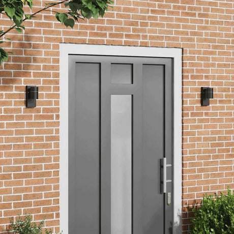 Kinkiet zewnętrzny Vidaxx 2 szt. Czarny 6,5 x 10,5 x 16 cm stal nierdzewna i szkło