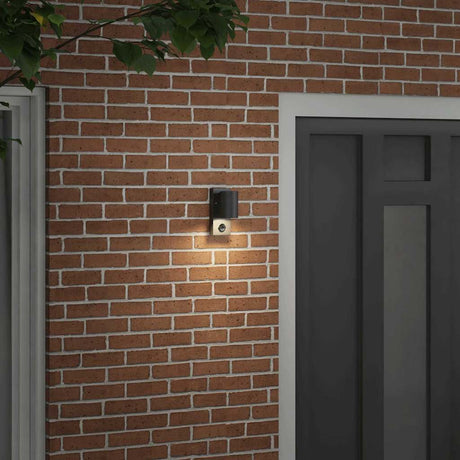 Kinkiet zewnętrzny Vidaxx czarny 6,5 x 10,5 x 16 cm stal nierdzewna i szkło