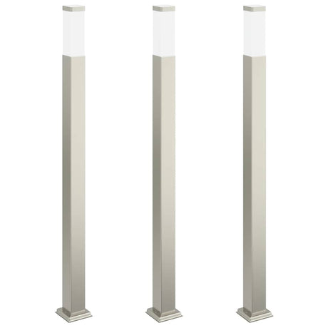 Oświetlenie słupkowe Vidaxx 3 sztuki 110 cm ze stali nierdzewnej IP44