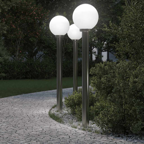 Oświetlenie słupkowe Vidaxx 3 sztuki 120 cm ze stali nierdzewnej IP44