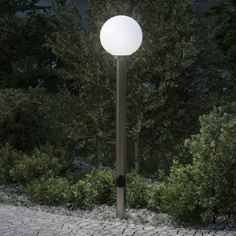 Lampa słupkowa Vidaxx z gniazdem 120 cm ze stali nierdzewnej IP44