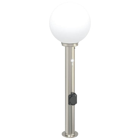 Lampa słupkowa Vidaxl z czujnikiem i gniazdem 80 cm ze stali nierdzewnej IP44