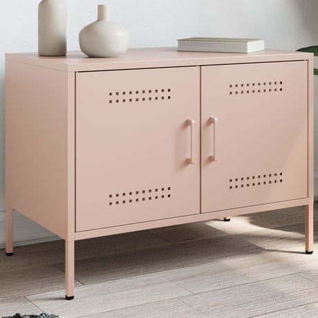 Vidaxl tv-meubel 68x39x50,5 cm staal roze