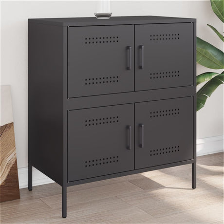 Vidaxl dressoir 68x39x79 cm staal zwart