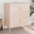 Vidaxl dressoir 68x39x79 cm staal roze