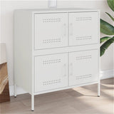 Vidaxl dressoir 68x39x79 cm staal wit