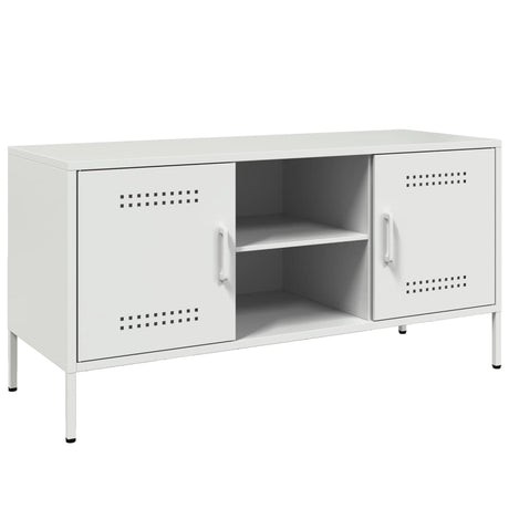 Vidaxl tv-meubel 100,5x39x50,5 cm staal wit