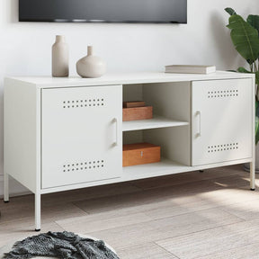 Vidaxl tv-meubel 100,5x39x50,5 cm staal wit