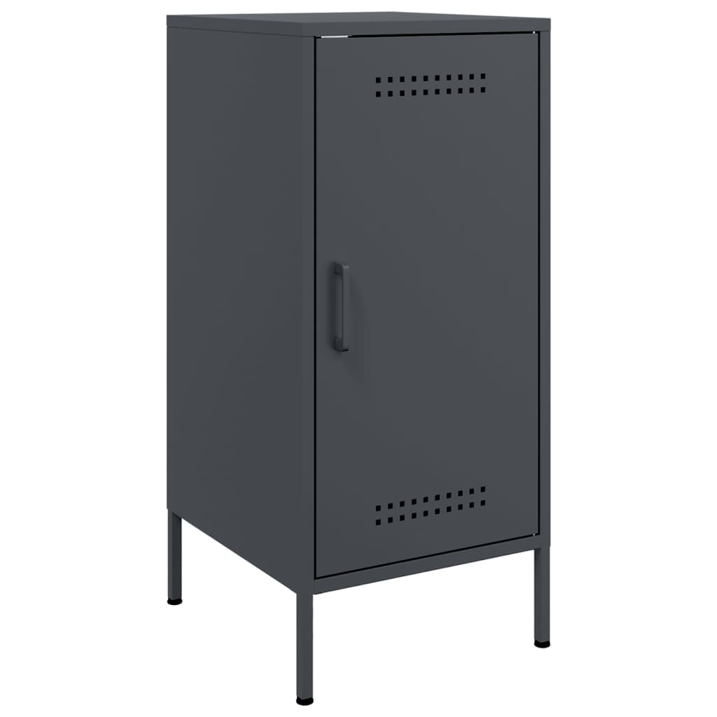 Vidaxl dressoir 36x39x79 cm staal antracietkleurig