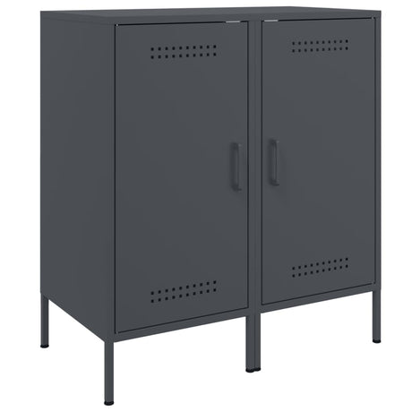 Vidaxl dressoirs 2 st 36x39x79 cm staal antracietkleurig