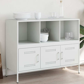 Vidaxl dressoir 100,5x39x79 cm staal wit