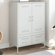 Vidaxl hoge kast 68x39x101,5 cm staal wit
