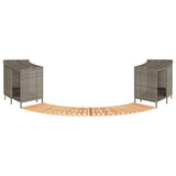 Vidaxl hottub-ombouw poly rattan massief acaciahout grijs