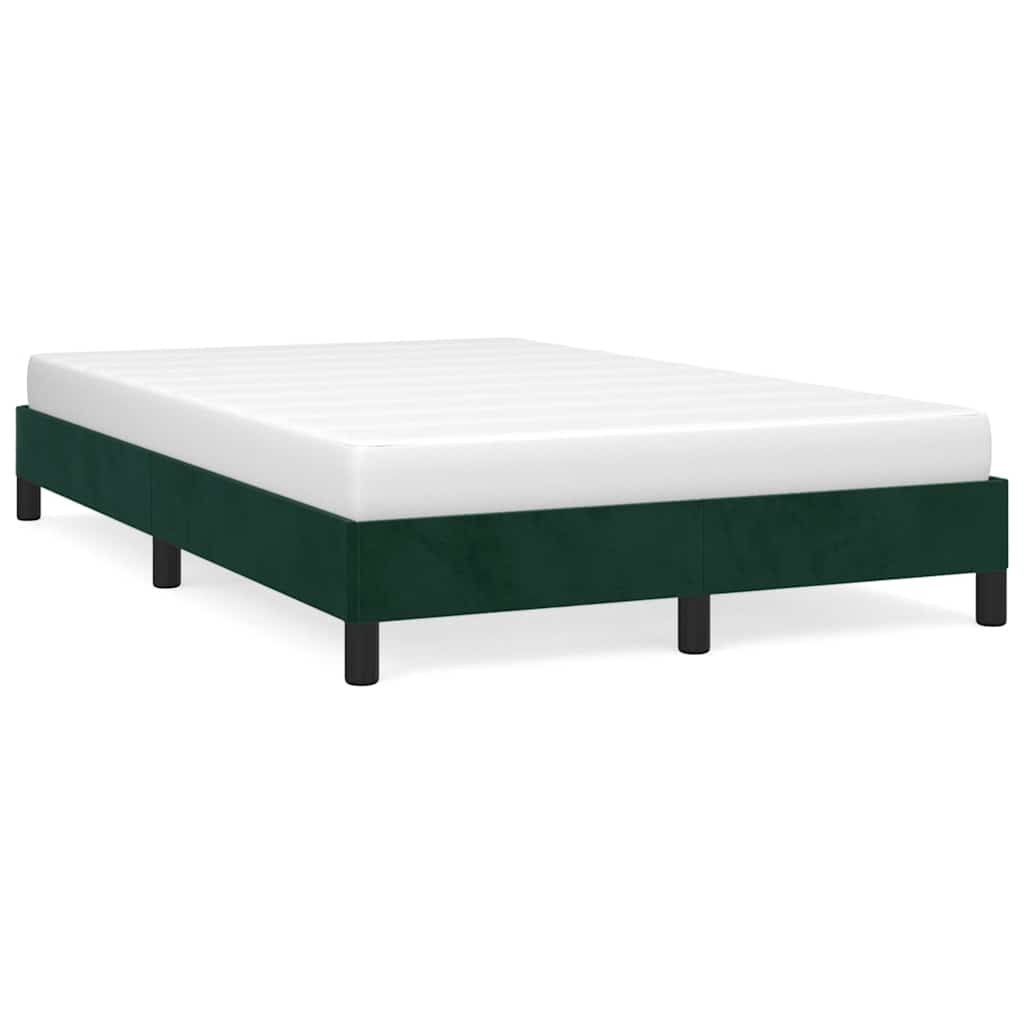 Vidaxl bedframe zonder matras 120x190 cm fluweel donkergroen